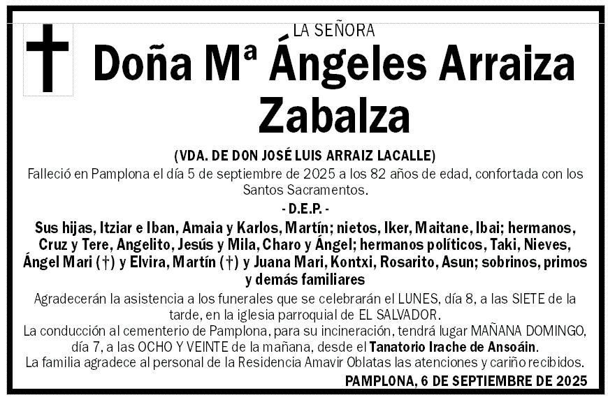 Mª Ángeles Arraiza Zabalza