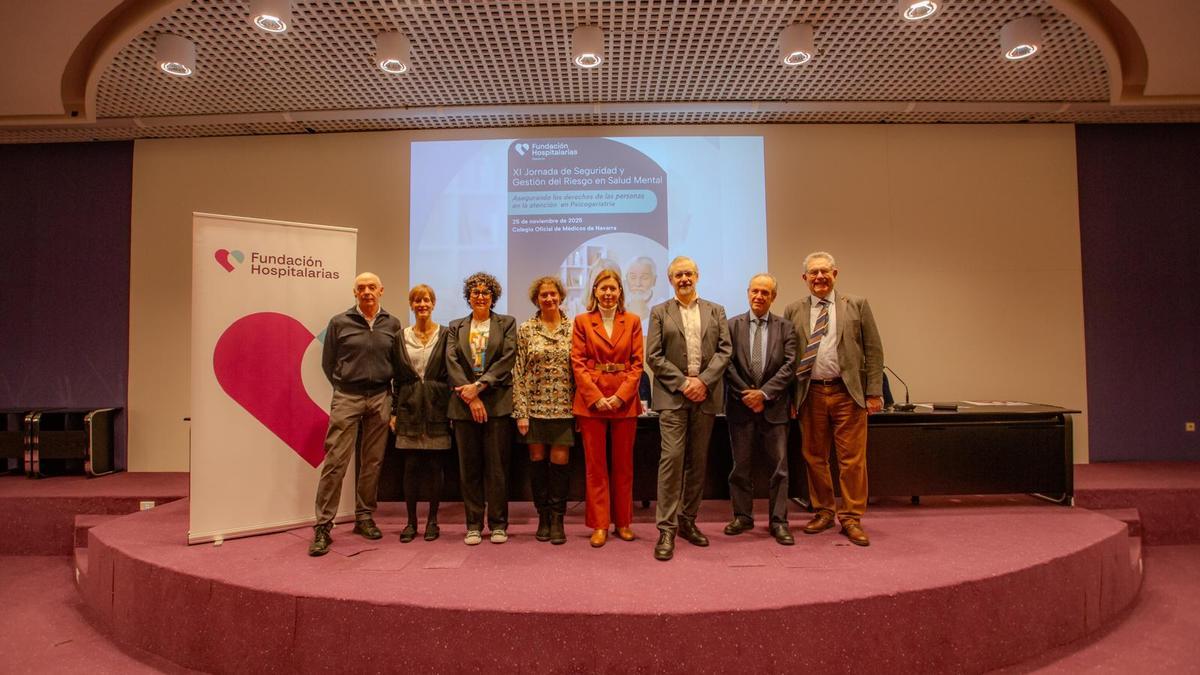 Los ponentes de la jornada celebrada en el Colegio Oficial de Médicos de Navarra.