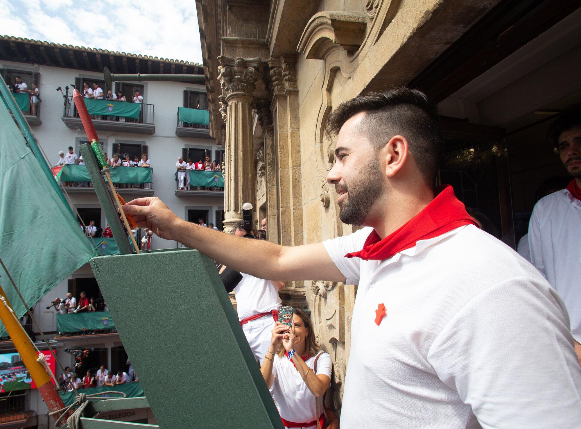 Fotos del  Chupinazo de San Fermín 2025 en Pamplona: ¡La fiesta más internacional se enciende con un grito solidario por Palestina!