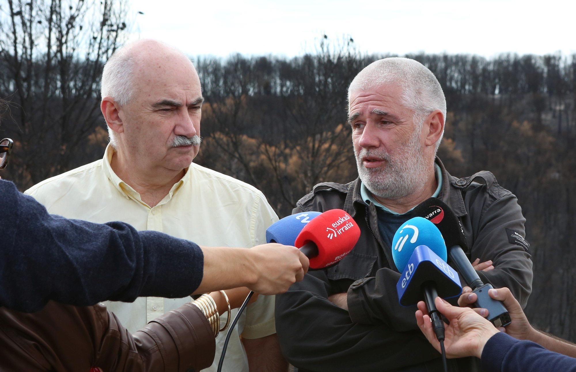 Así han quedado los montes afectados por el incendio de Carcastillo