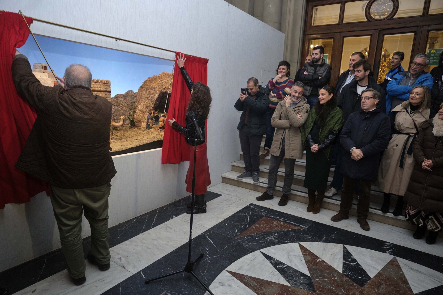 Imagenes del encendido de luces de navidad en Pamplona