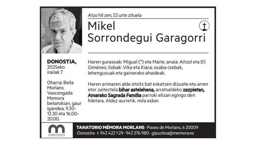 Mikel Sorrondegui Garagorri