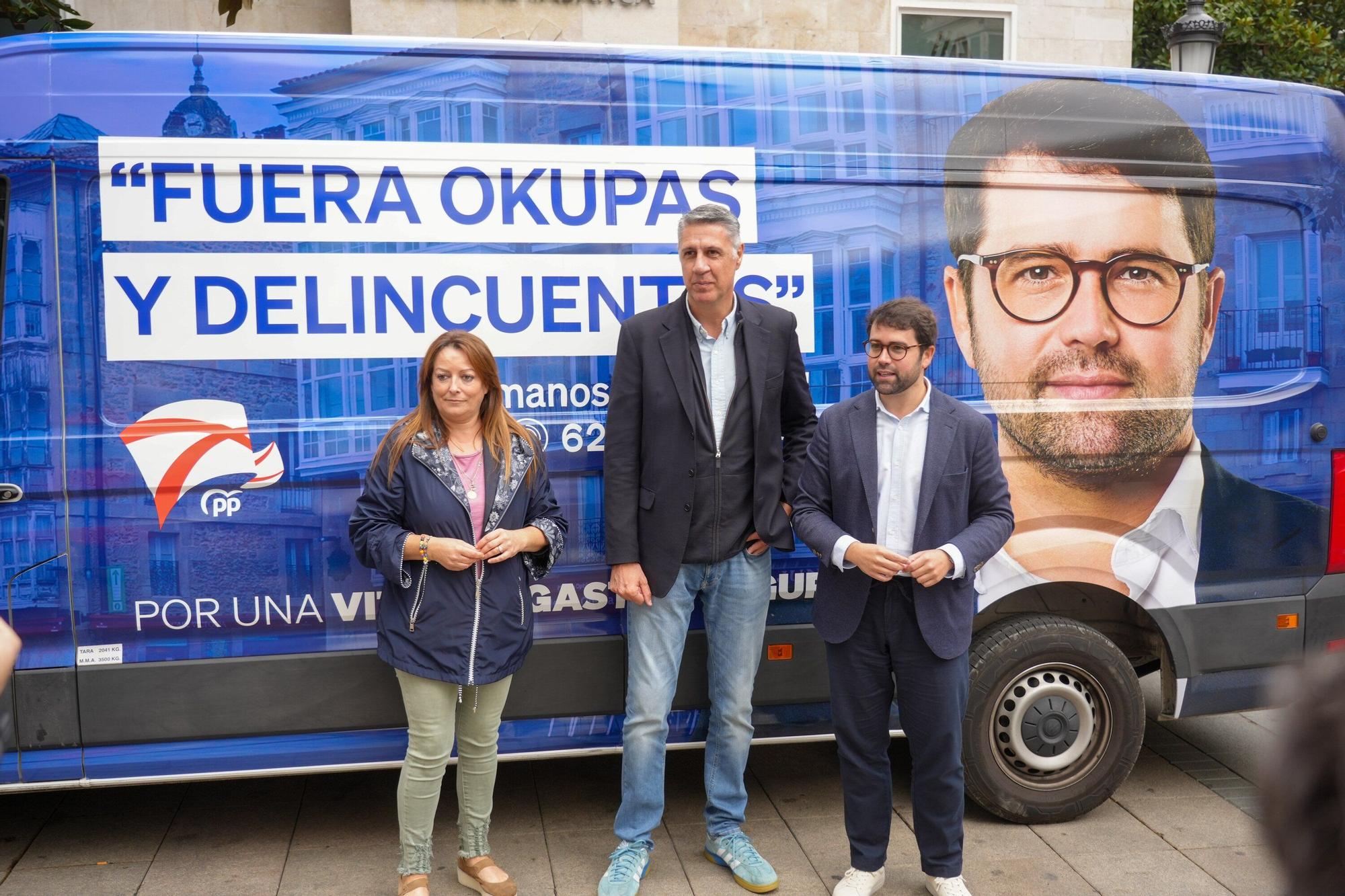 García Albiol apoya en Vitoria la campaña del PP "contra okupas y delincuentes"