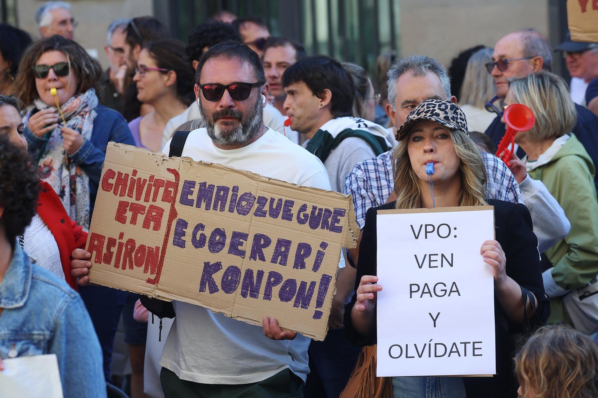 Concentración de familias afectadas por los pisos de Maristas