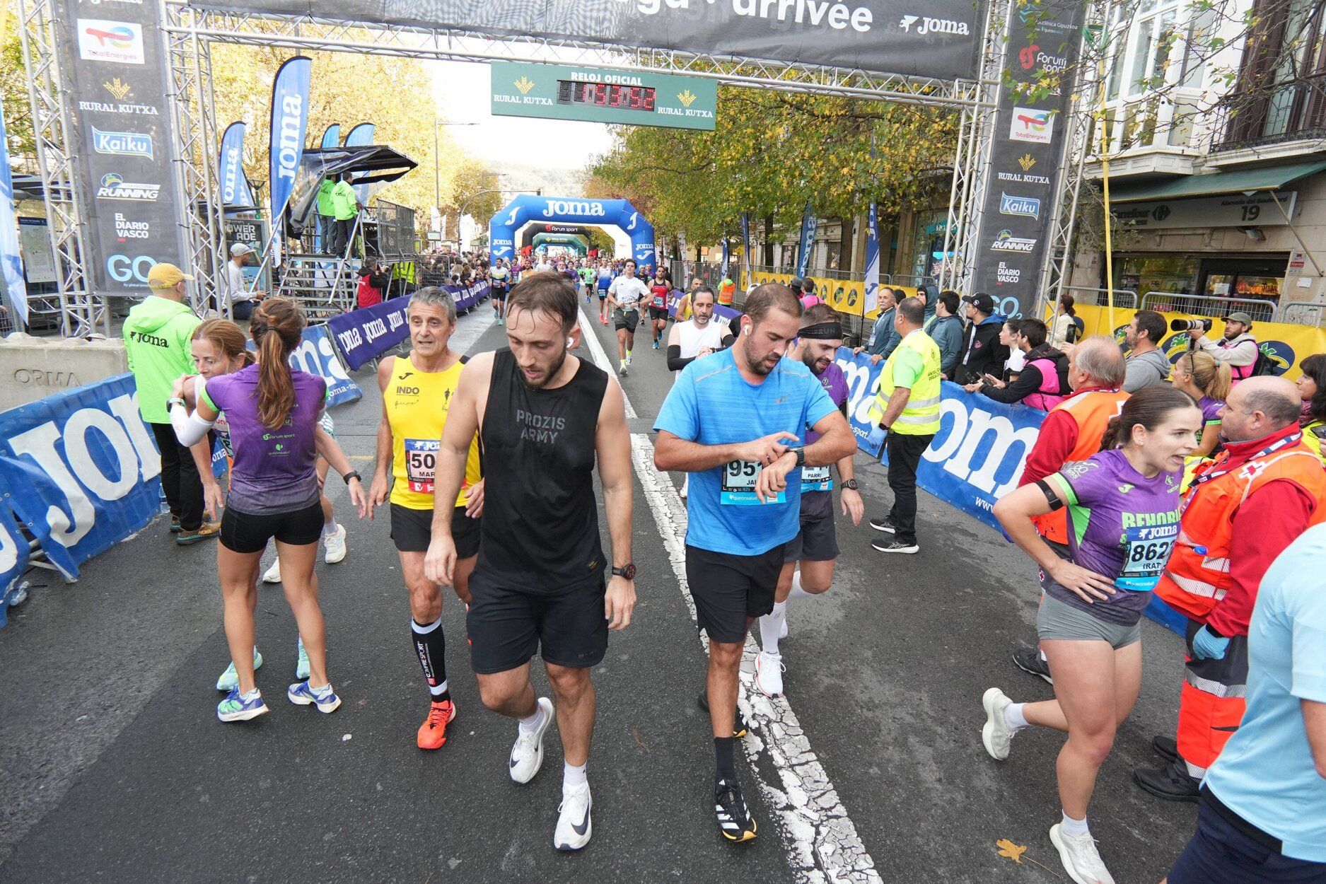 Los últimos metros de la Behobia
