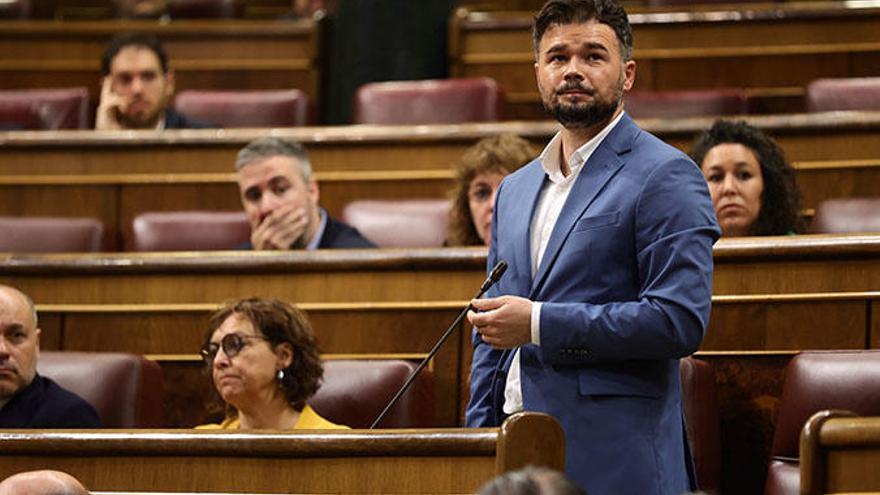 Gabriel Rufián interviene en el Congreso.