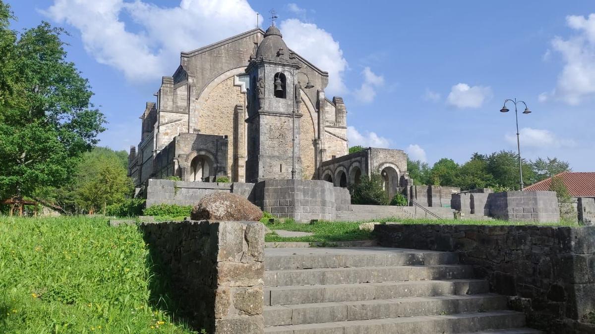 Vista del Santuario de Urkiola