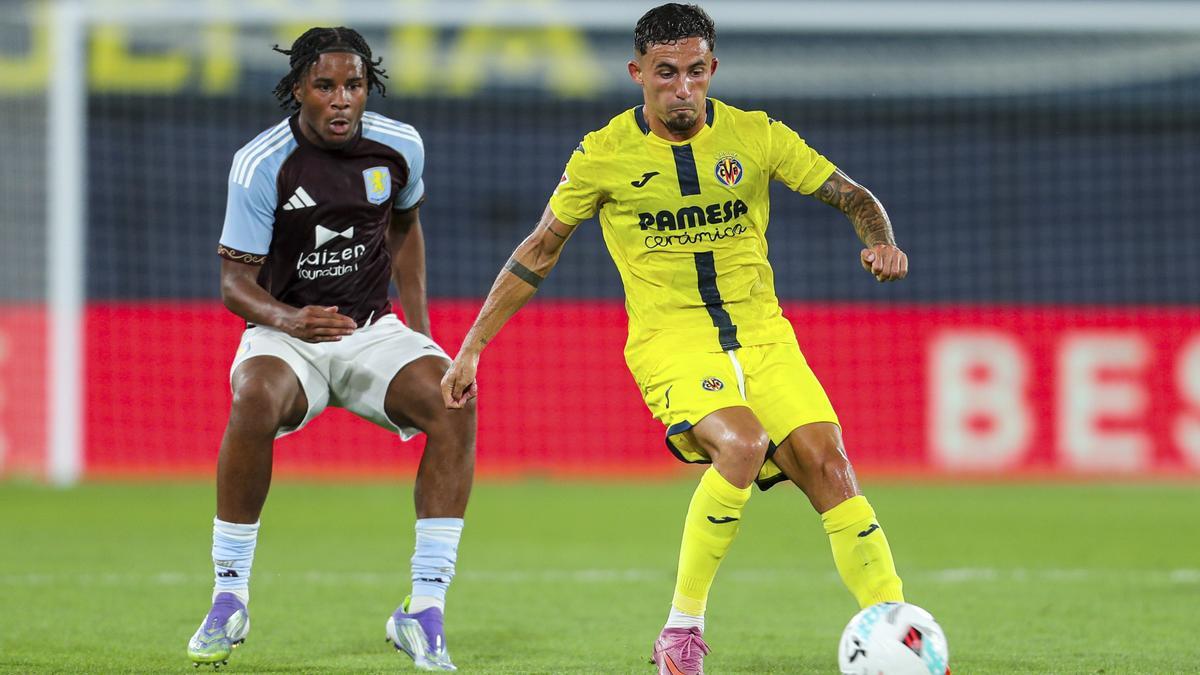Yeremy Pino, en el pasado duelo de pretemporada del Villarreal ante el Aston Villa (0-2) en La Cerámica.