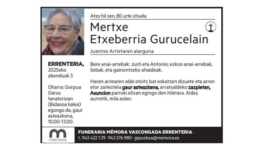 Mertxe Etxeberria Gurucelain