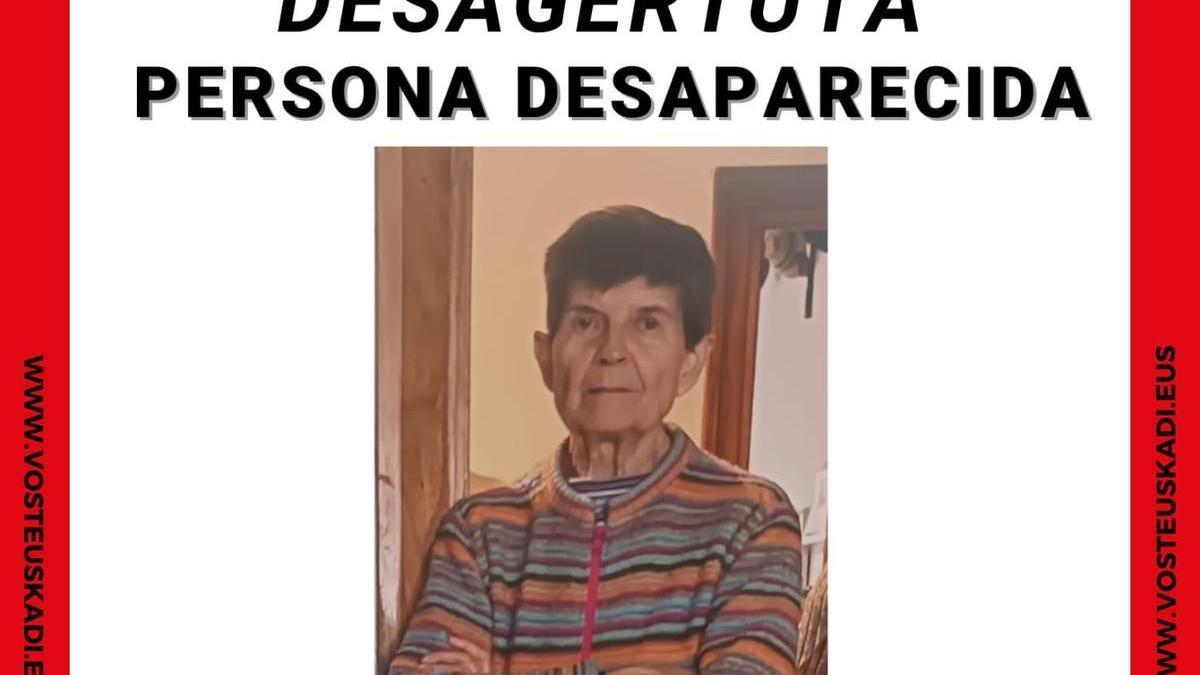 Elisa Maria, de 77 años, ha desaparecido en Hermua.