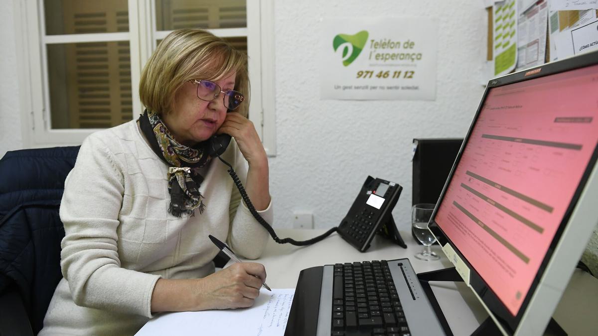 La presidenta del Teléfono de la Esperanza de Baleares, Maria Antònia Mateu.