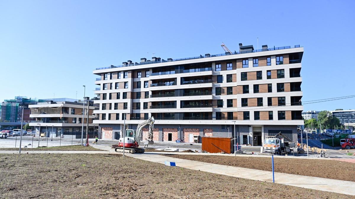 Viviendas nuevas en Ciudad Jardín del barrio donostiarra de Loiola