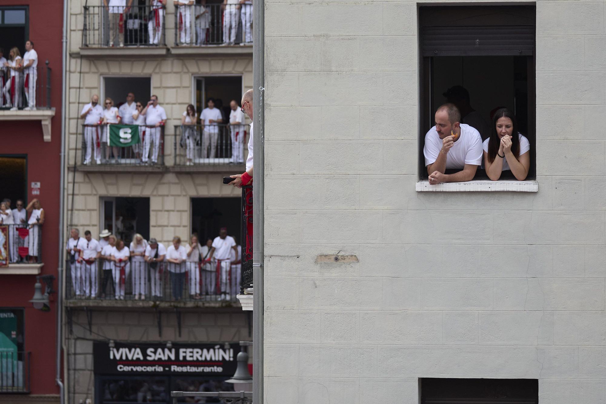 Fotos del  Chupinazo de San Fermín 2025 en Pamplona: ¡La fiesta más internacional se enciende con un grito solidario por Palestina!