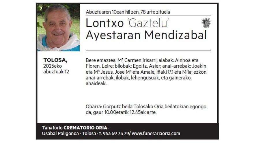 LONTXO AYESTARAN MENDEIZABAL