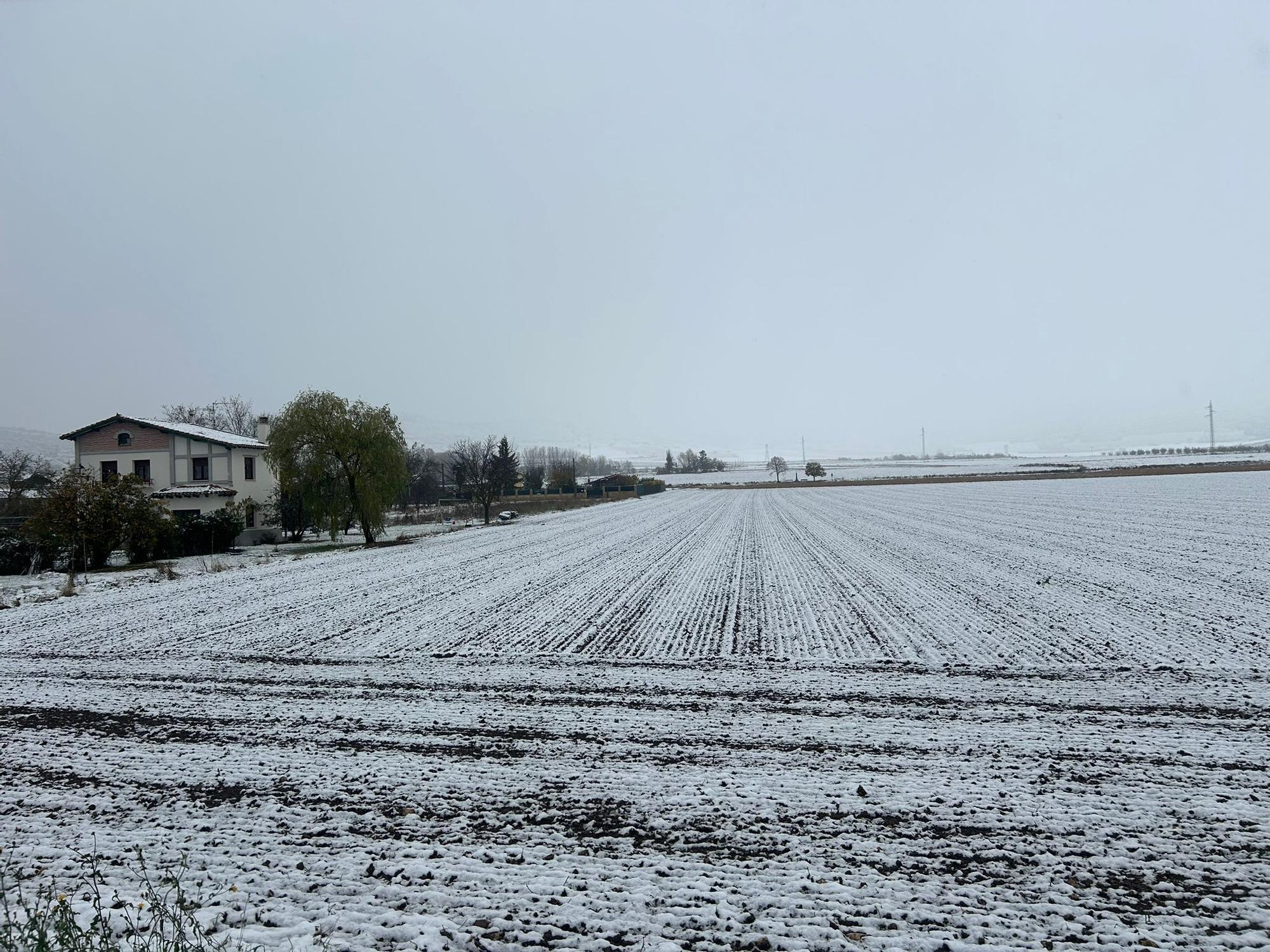 La nieve regala una preciosa estampa en Bernedo