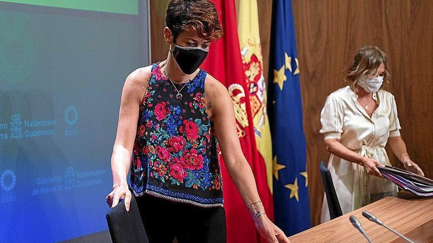 Elma Saiz, consejera de Economía y Hacienda, durante la presentación del balance de la Campaña de la Renta 2019. Foto: Iñaki Porto