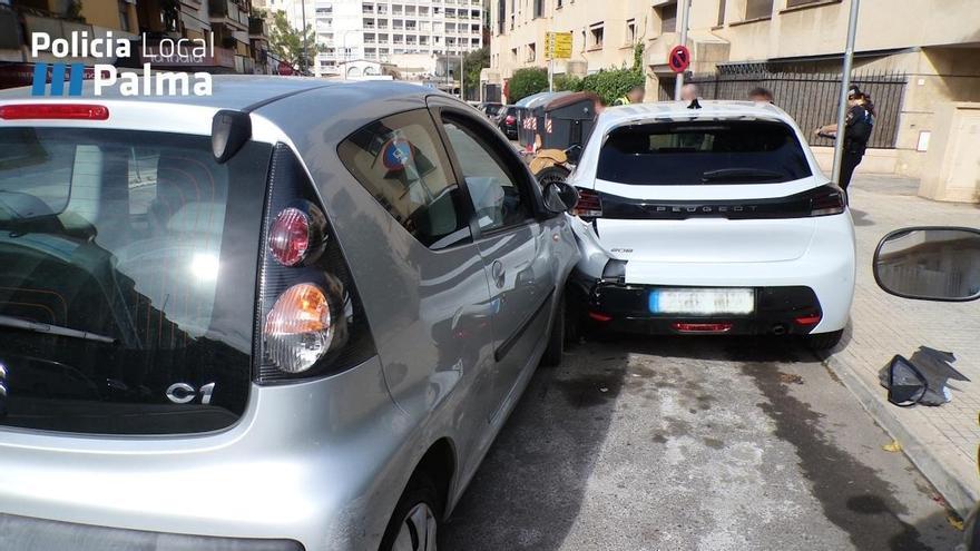 Una conductora asustada por una araña provoca un accidente múltiple en Palma