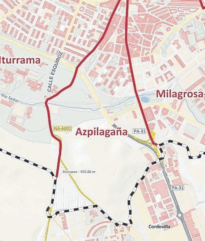 Visor Ciudad de Pamplona ‘https://www.pamplona.es/la-ciudad/observatorio-urbano/poblacion-y-demografia/barrios’. Detalle del barrio de Azpilagaña.