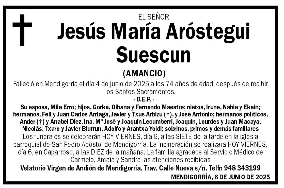 Jesús María Aróstegui Suescun
