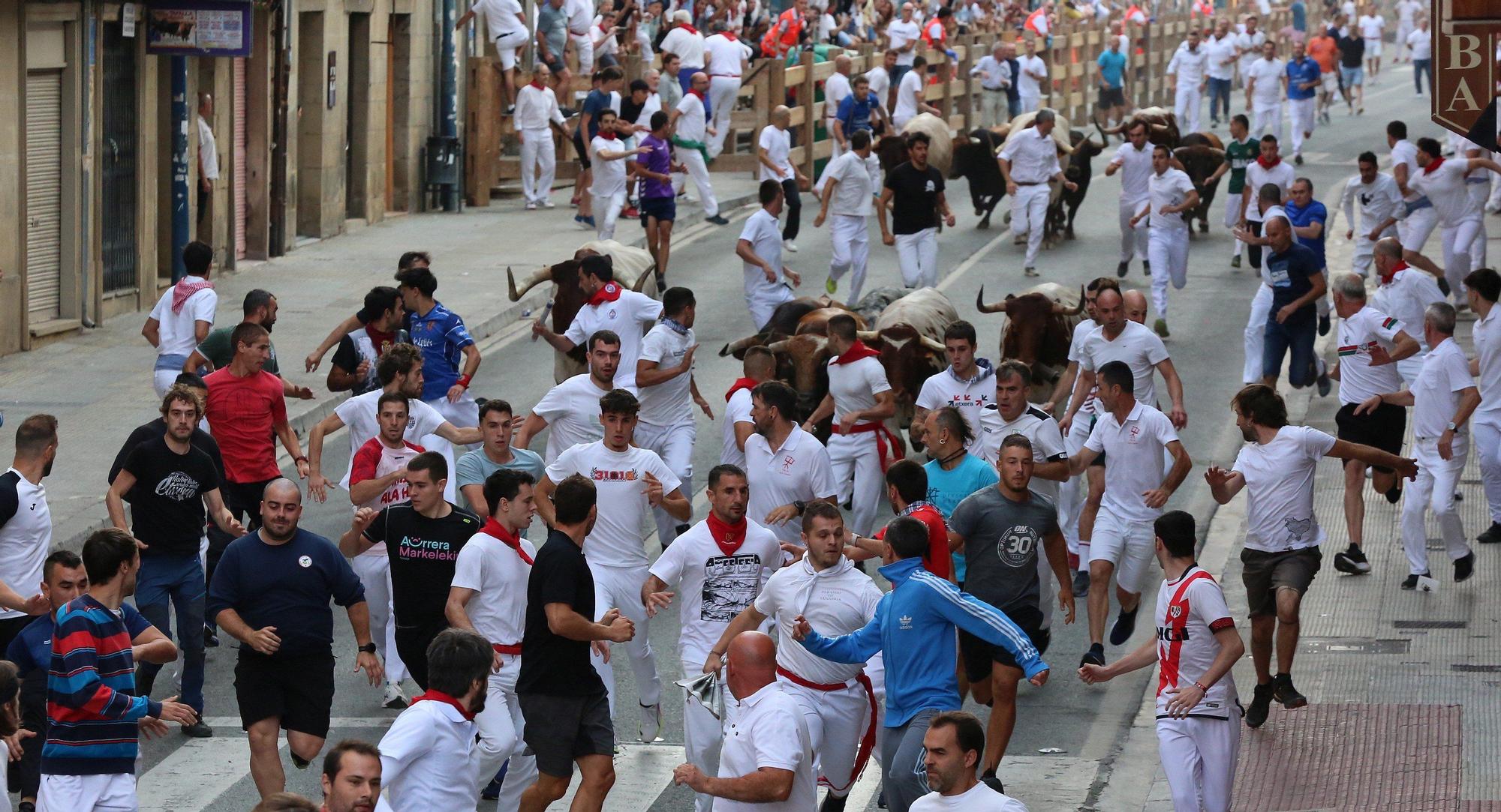 Fotos del tercer encierro de fiestas de Tafalla 2025