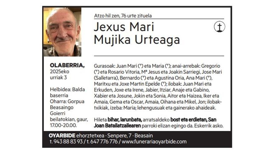 Jexus Mari Mujika Urteaga