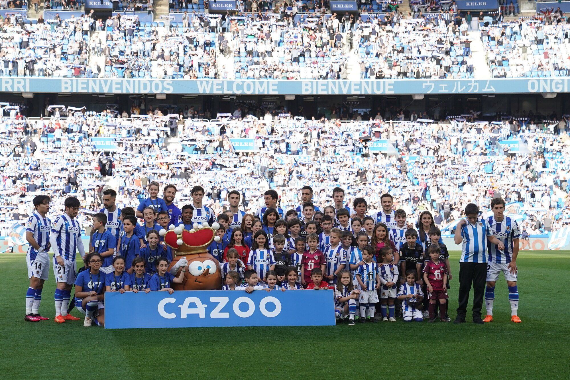 Posado antes del partido.