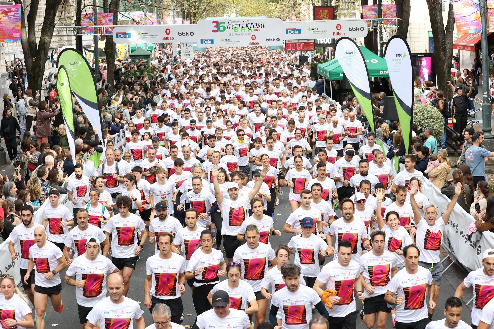 En imágenes: la Herri Krosa calienta motores en Bilbao