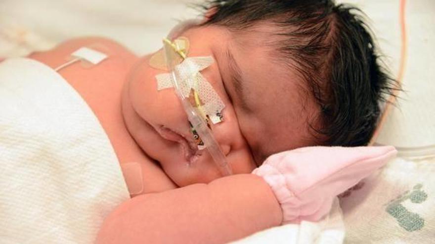 La bebé Mia Yasmin Garcia, al poco tiempo de nacer.