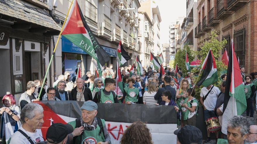 La marcha pro Palestina &#039;Ibaitik Itsasora&#039; sale de Tudela rumbo a Hendaia