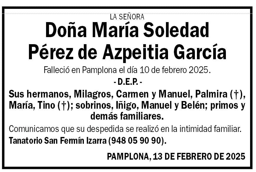 María Soledad Pérez de Azpeitia García