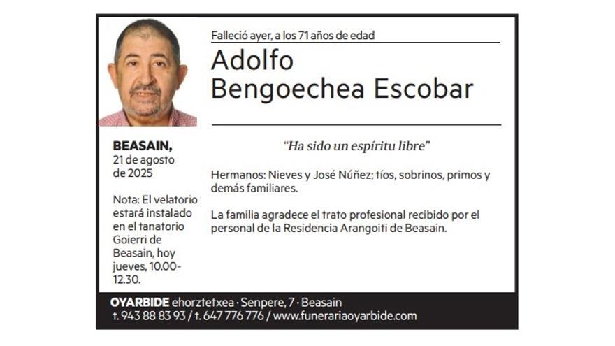 Adolfo Bengoechea Escobar