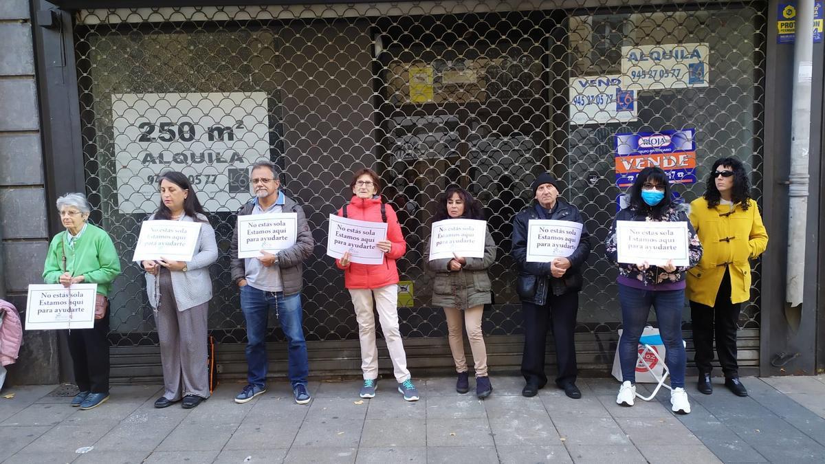 Manifestación de un grupo antiabortista del movimiento &#039;40 días por la vida&#039;, en Gasteiz.