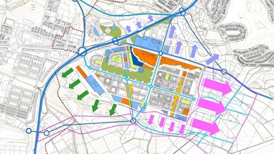 El proyecto de ampliación de Sarriguren, con 5.000 viviendas, un "falso túnel" y muchas incógnitas