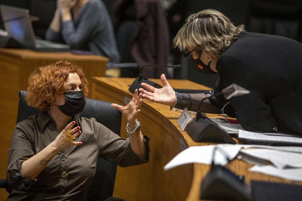 Imágenes del Parlamento de Navarra del pleno de este jueves 25 de marzo