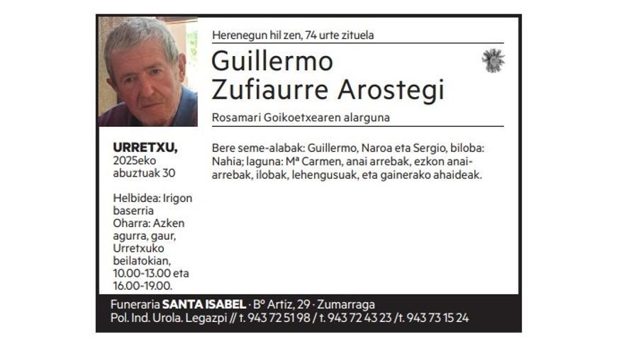 Guillermo Zufiaurre Arostegi