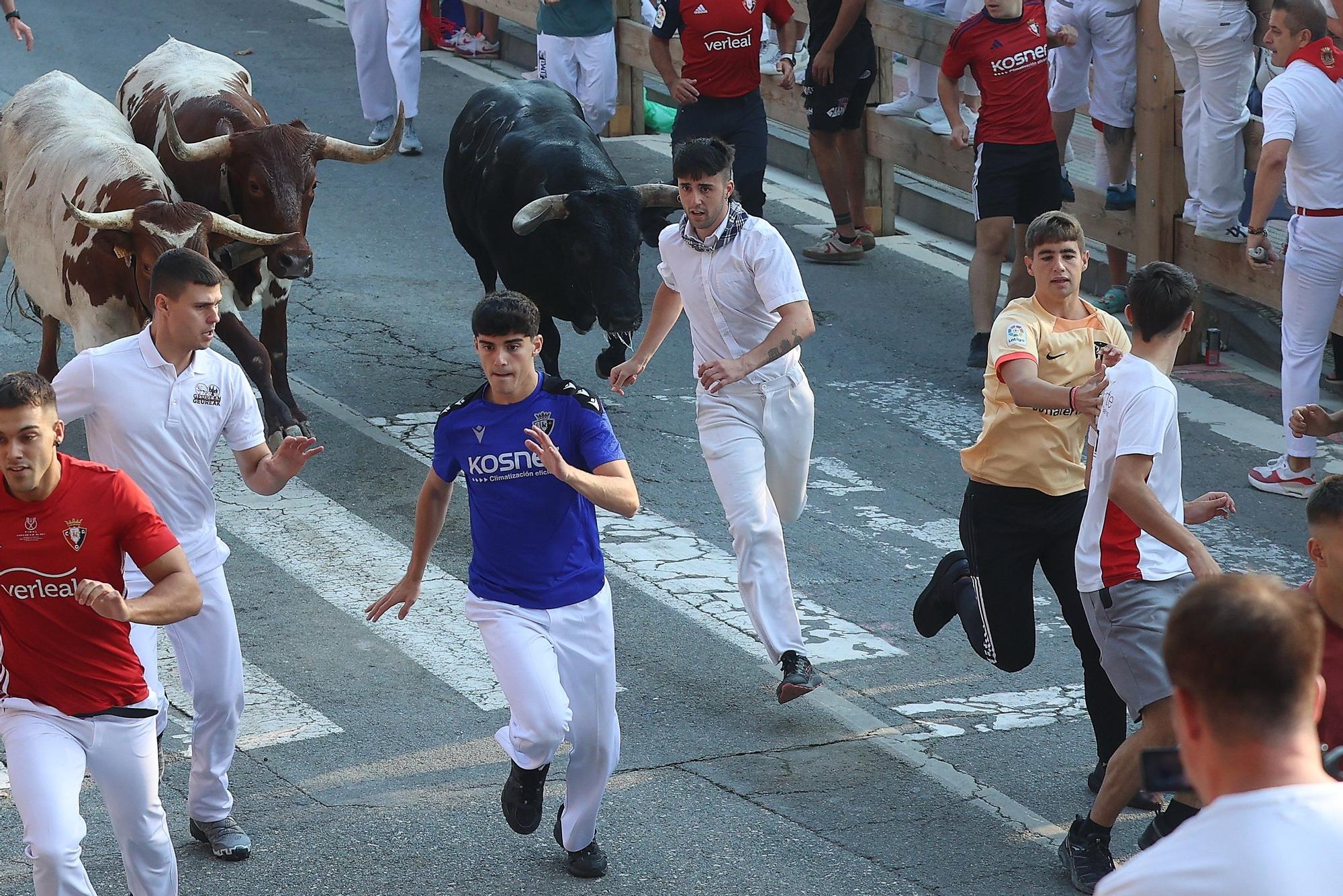 Fotos del segundo encierro de fiestas de Tafalla 2025