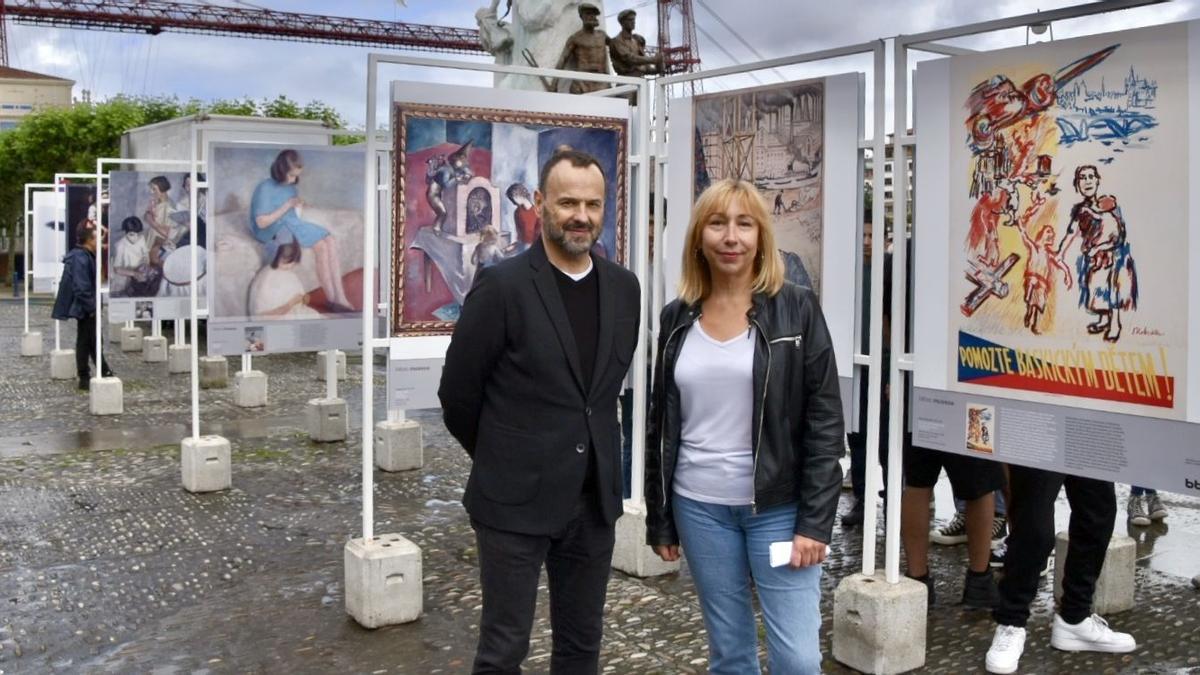 La Ruta del Arte BBK se podrá disfrutar hasta el sábado en el centro de Portugalete.