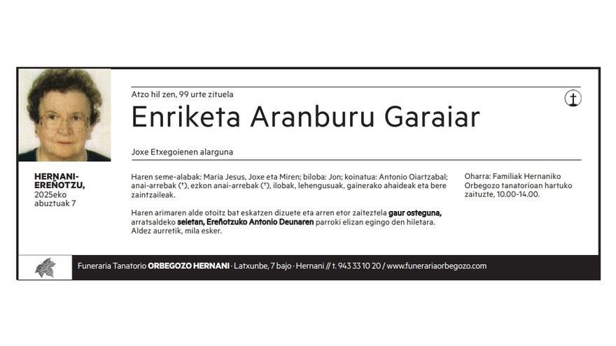 Enriketa Aranburu Garaiar