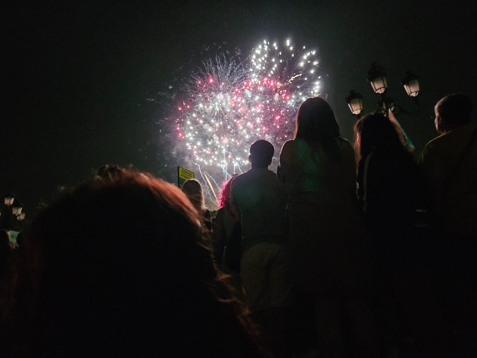Fuegos artificiales de Artefogo Pirotecnia iluminan la noche de Aste Nagusia