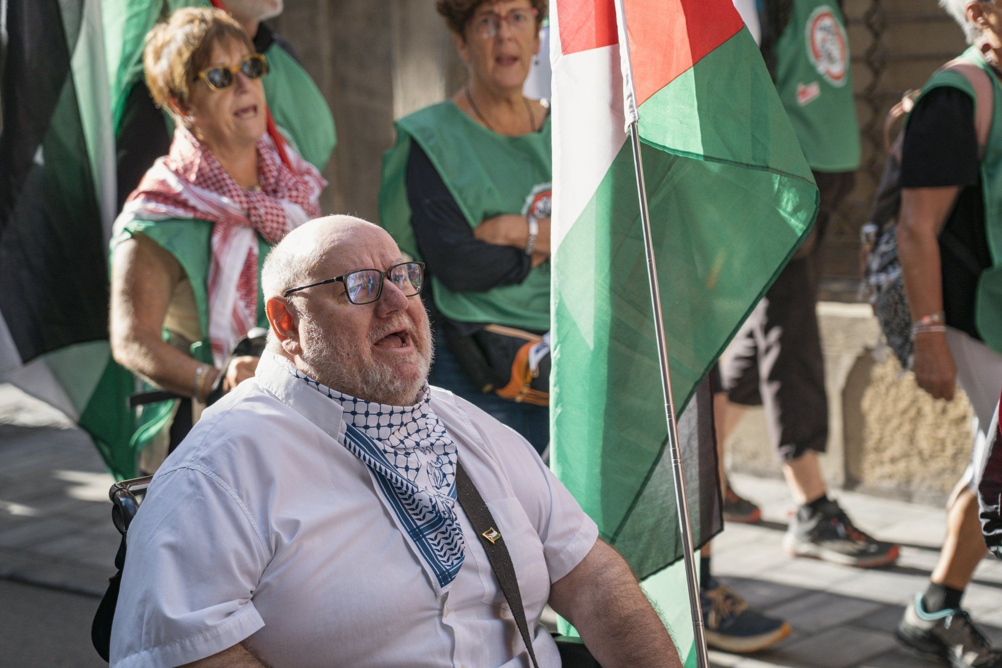 Fotos de la marcha pro Palestina 'Ibaitik Itsasora' en Tudela