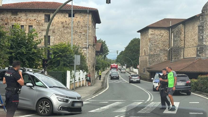 Retenciones a la altura de Bedia por un accidente de tráfico