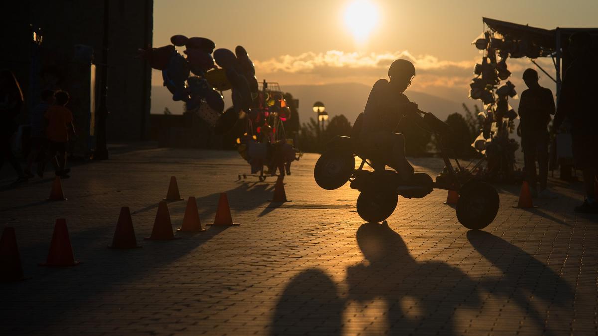 Plaza del Palacio de Gorraiz durante las fiestas.