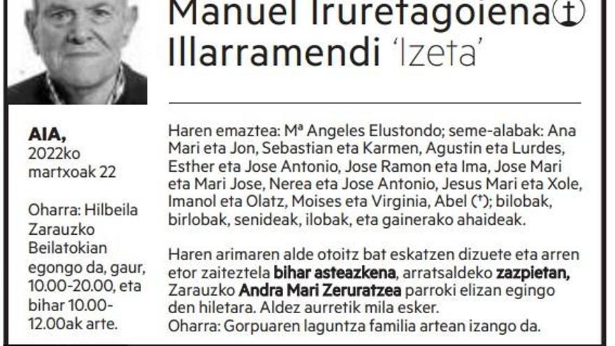 Manuel Iruretagoiena Illarramendi