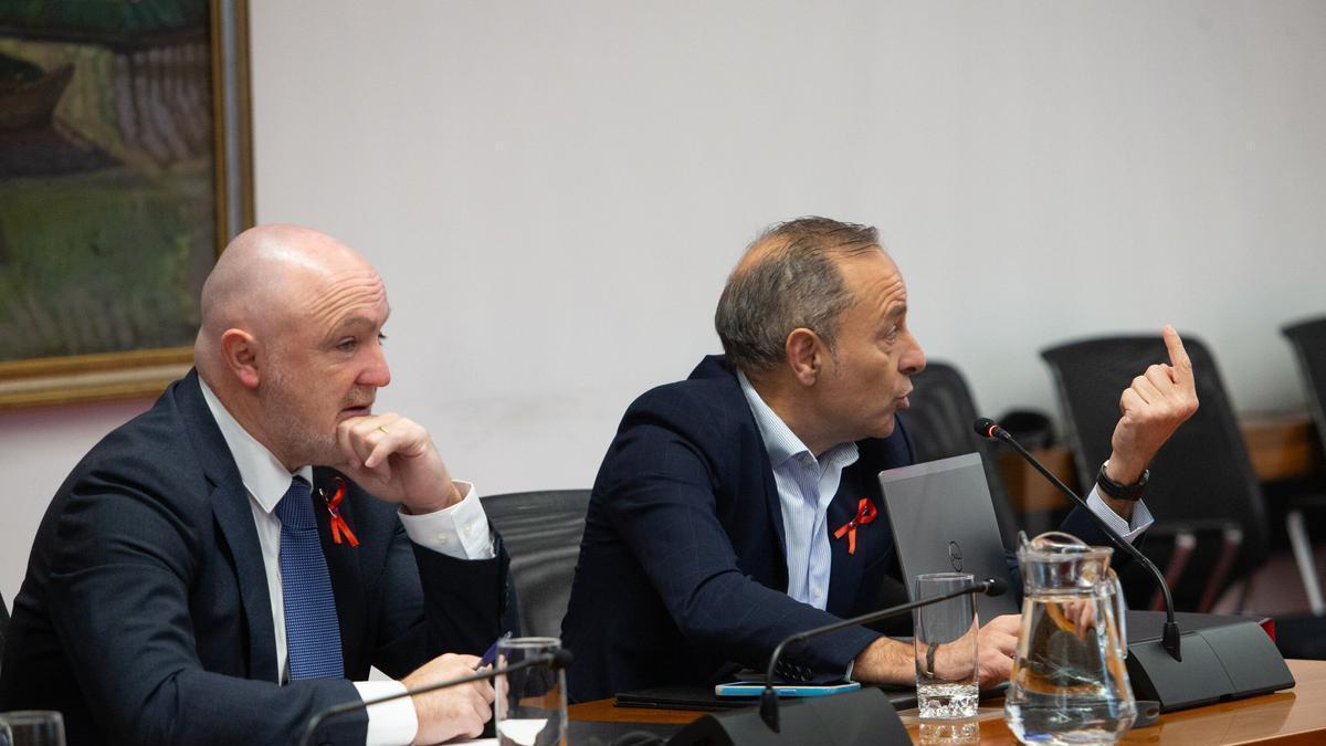 Javier Esparza y Juan Luis Sánchez de Muniáin, en una imagen de archivo