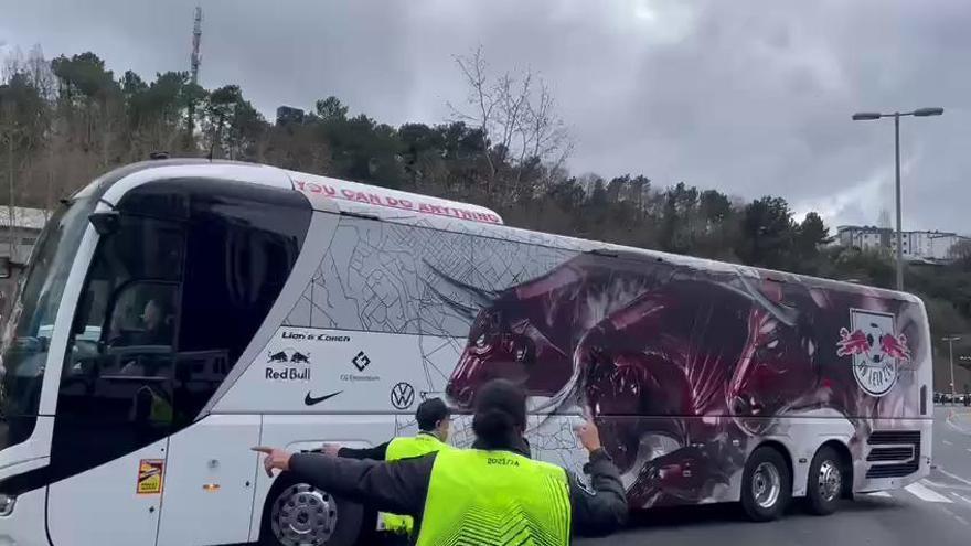 Llegada del Lepzig a Anoeta