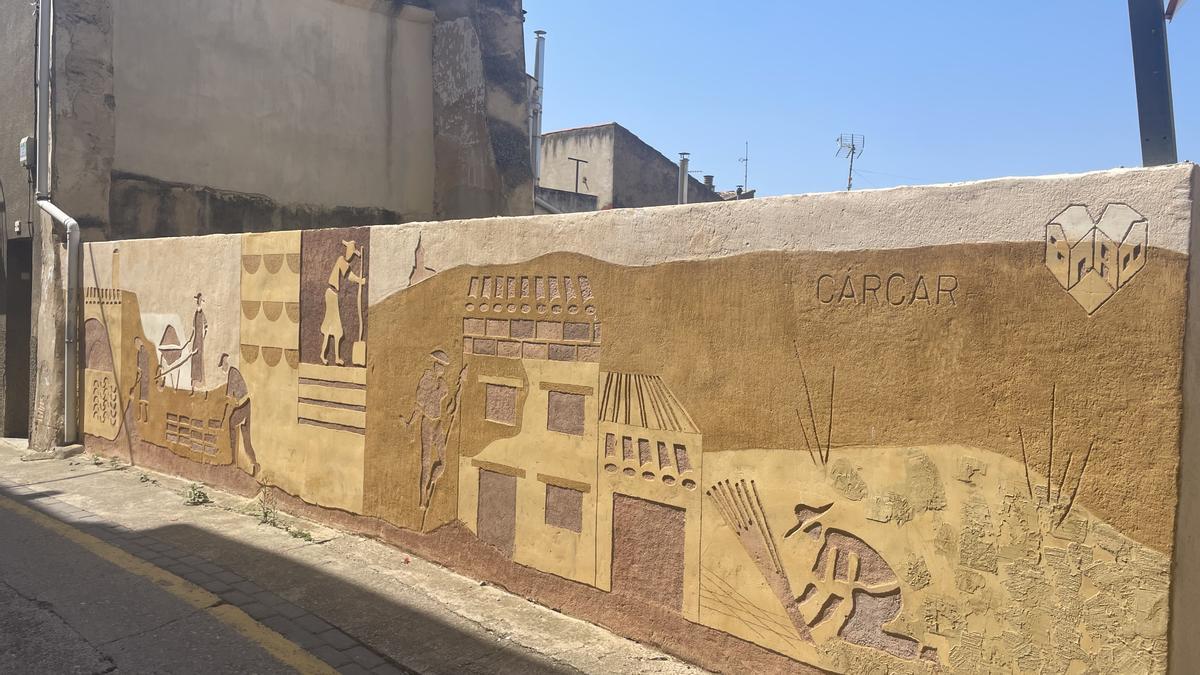 Mural colaborativo que llevaron a cabo y en el que reflejaron antiguos oficios