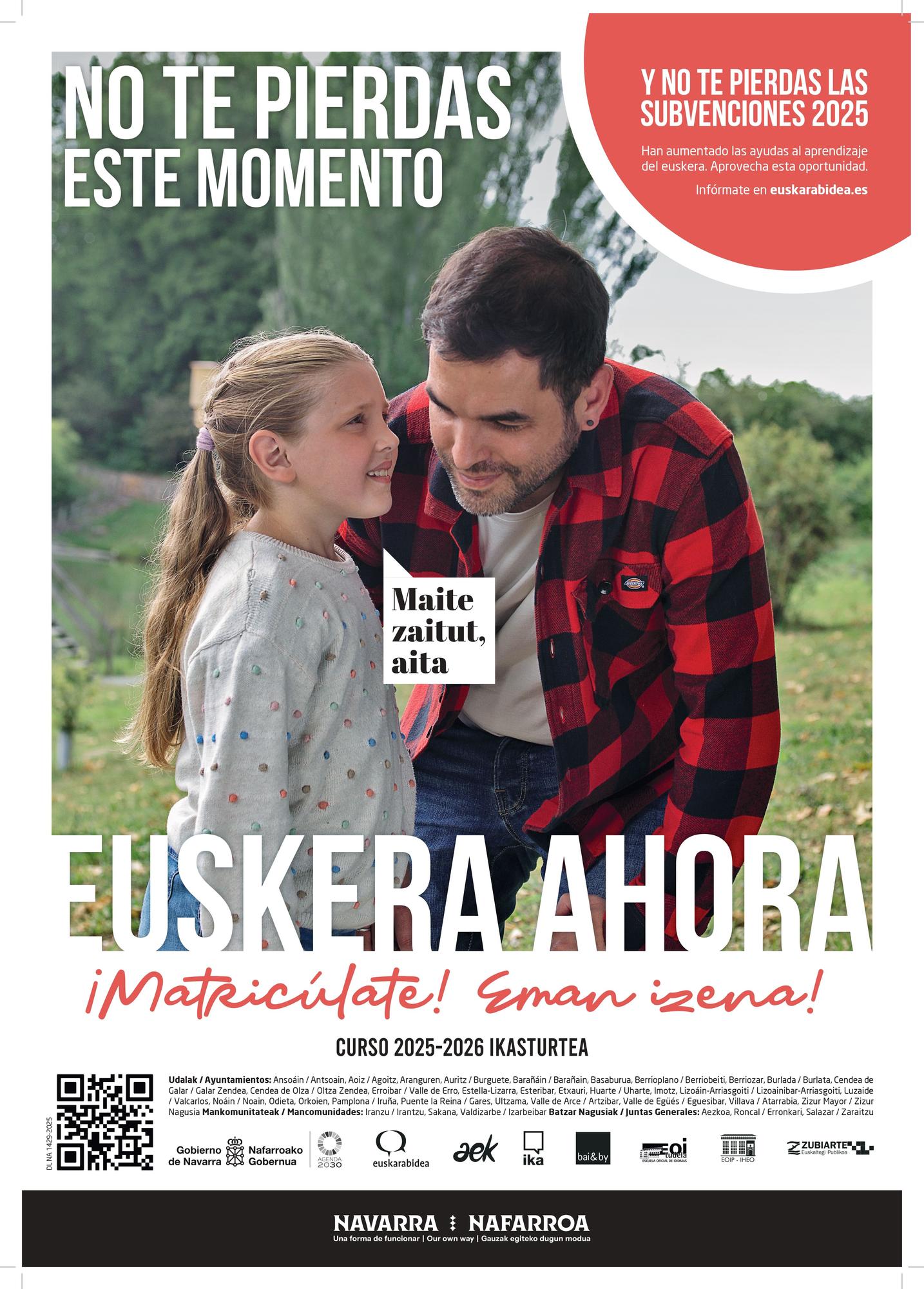 Cartel de la campaña &quot;Euskera ahora&quot;.