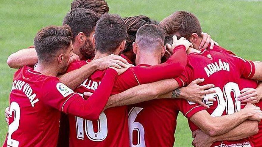 Los jugadores de Osasuna celebran uno de los tantos marcados durante esta temporada.