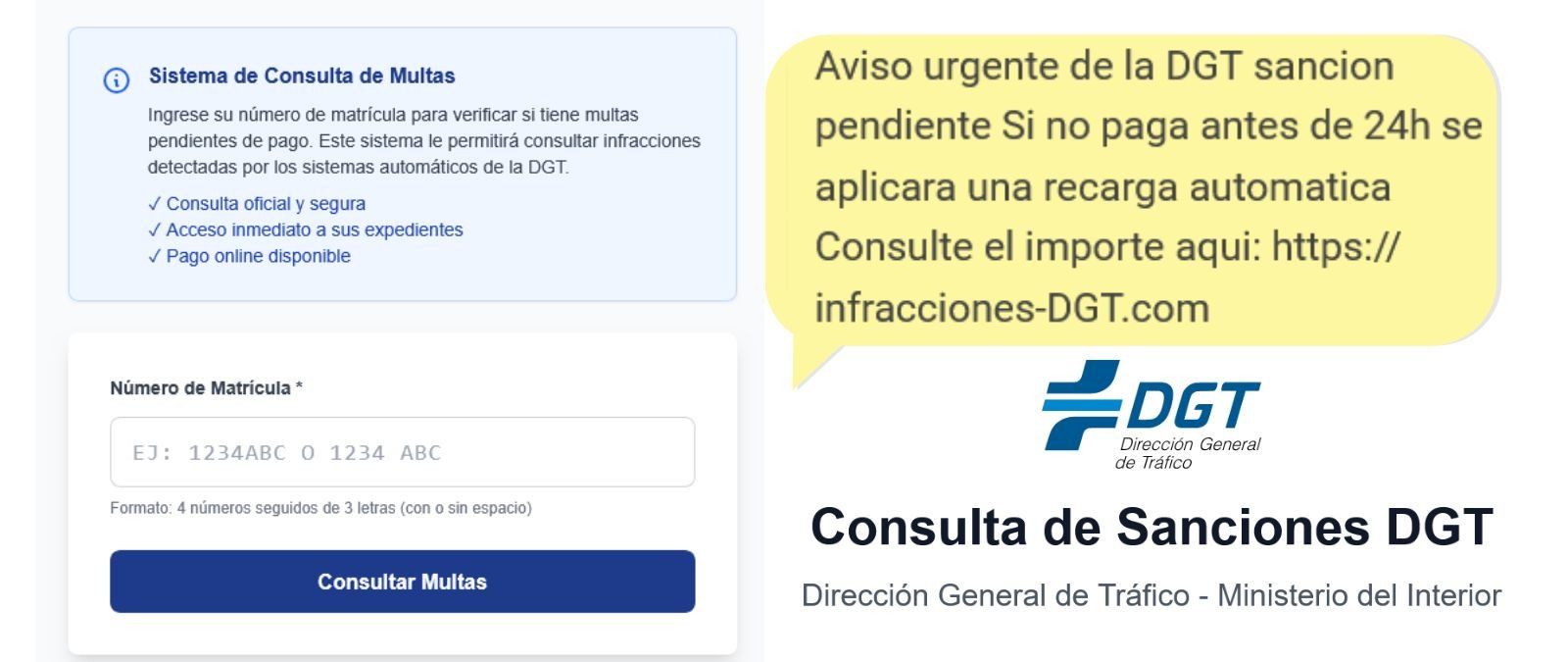 El mensaje genera presión para no verificar la información