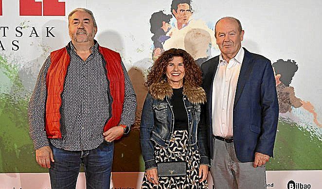 Jabi Gartzia, cocinero del Boroa y padrino de Oier, Ana Molina y Ricardo Barkala.